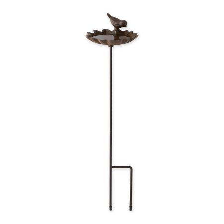 ELM LEAF WITH BIRD BIRDBATH